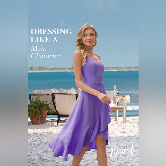 Dresstells Purple High Low Midi Dress, Size 3X - NWT - Picture 7 of 10